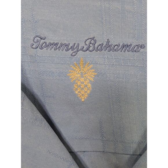 Tommy Bahama Embroidered Silk Shirt Mens XL Golf Martini Tropical Button Blue - Picture 9 of 14